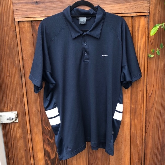 Nike Navy Athletic Polo Shirt - Picture 1 of 4